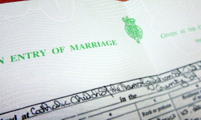 UK Marriage Certificates