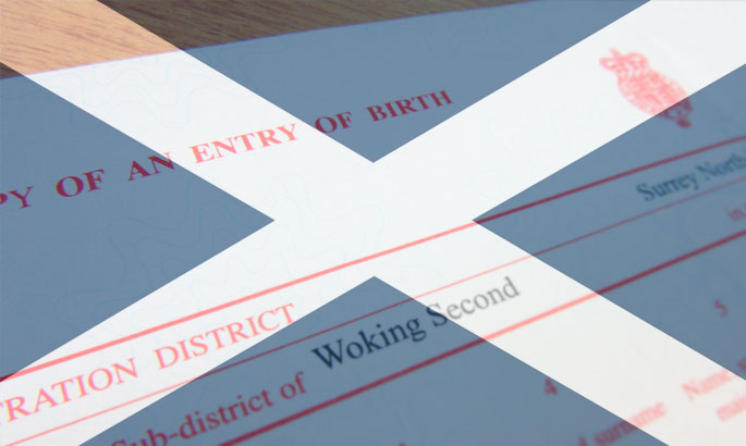Scottish Birth Certificate